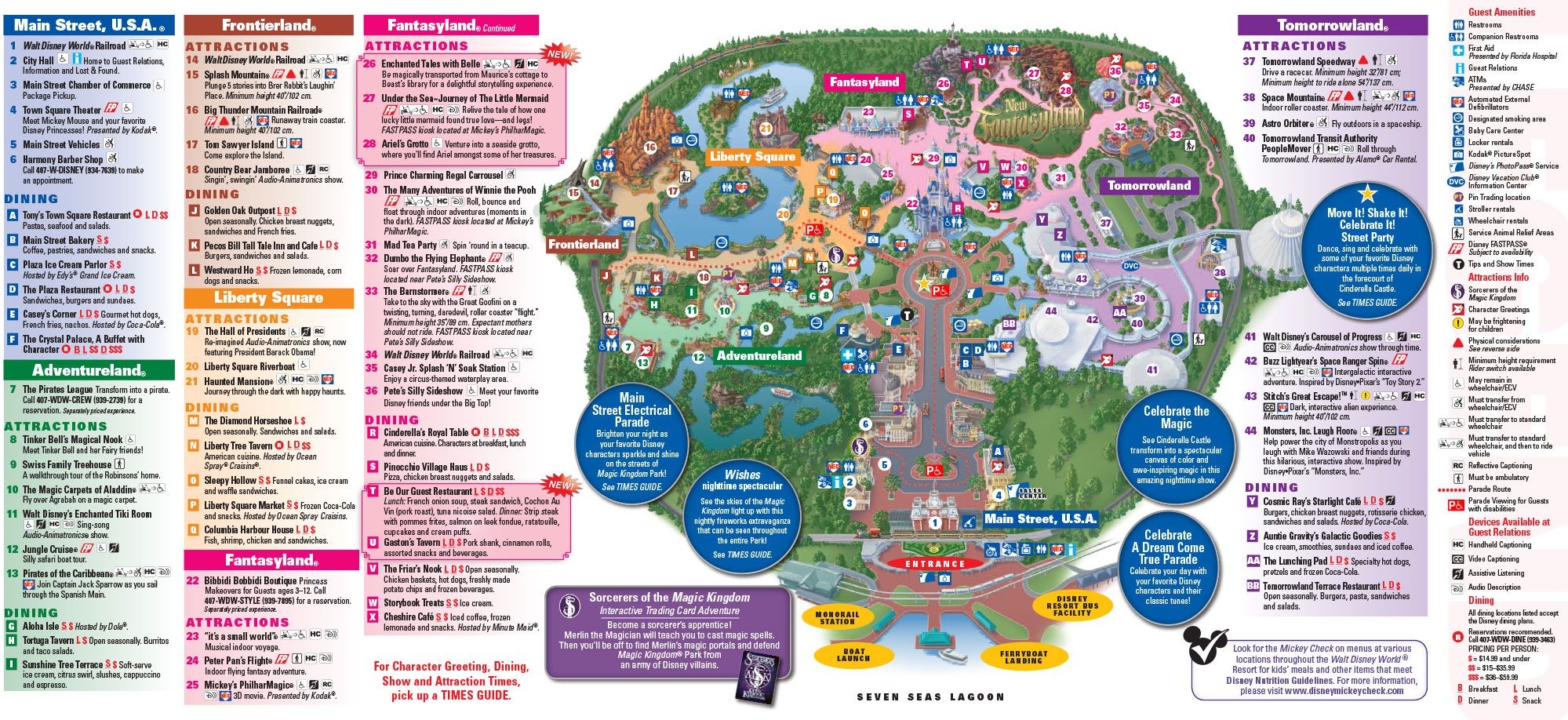 Magic Kingdom Park Map Walt Disney World Worksheets Library