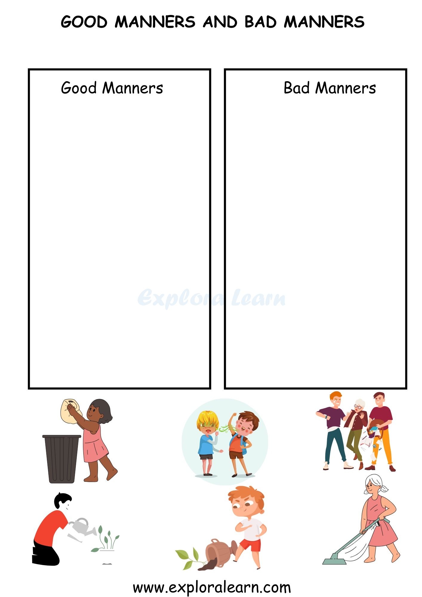 Printable Manners Worksheets Pdf