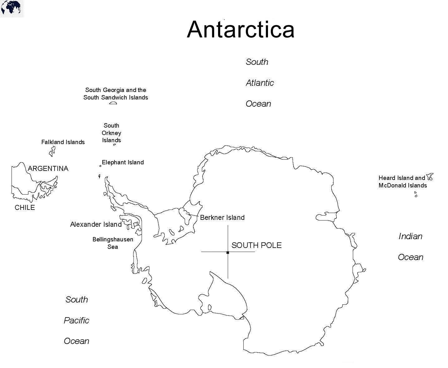 Map Of Antarctica Printable Blank World Map