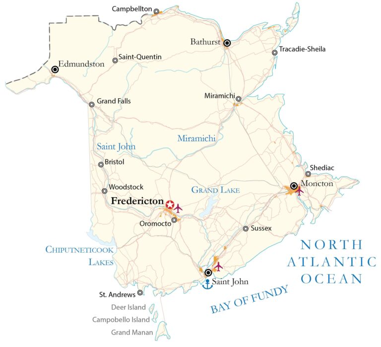 Map Of New Brunswick GIS Geography
