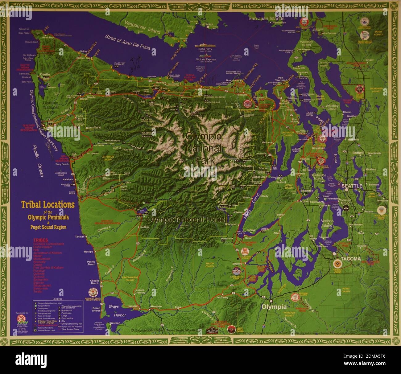 Map Of Olympic National Park Hi res Stock Photography And Images Alamy