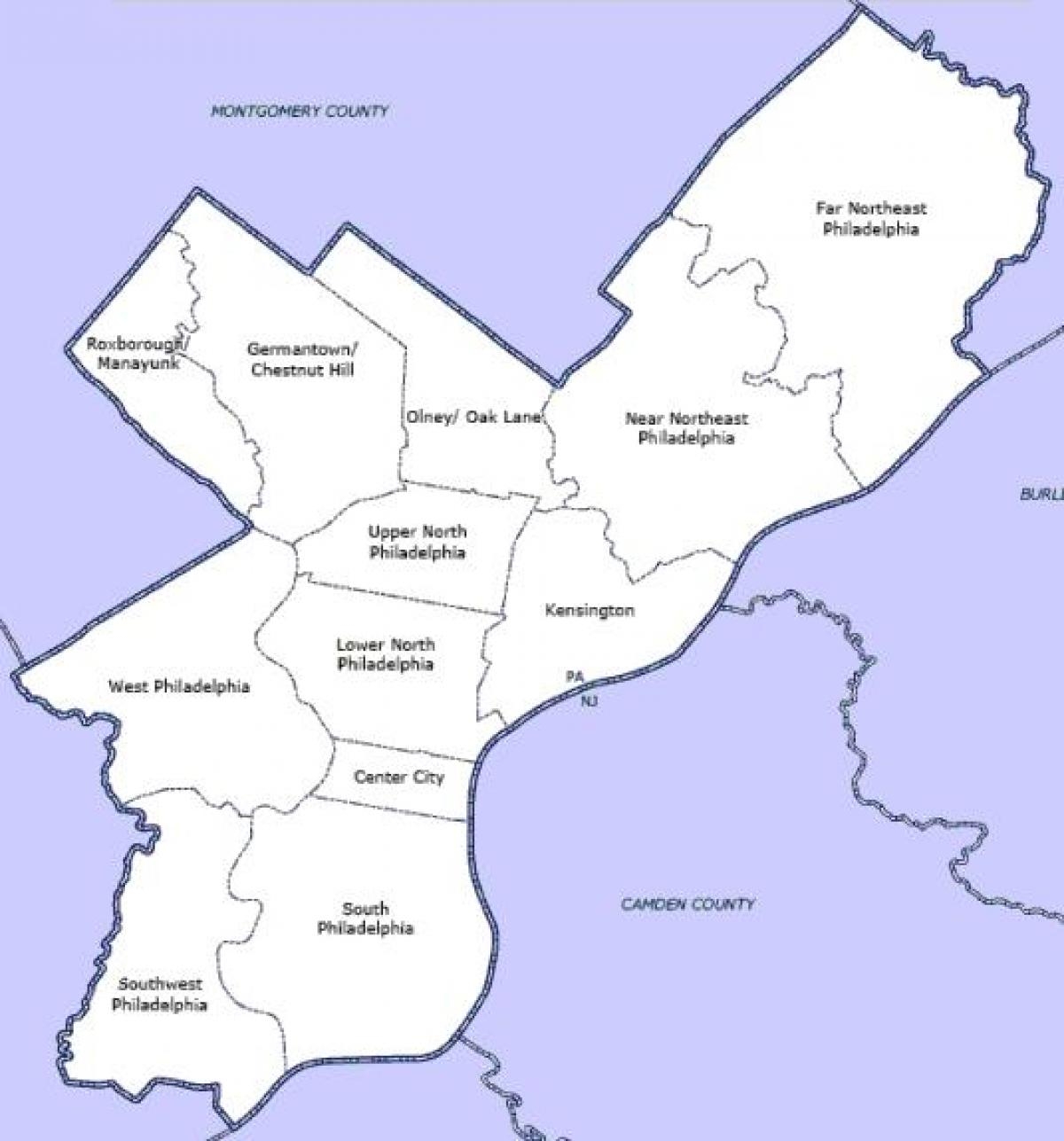 Printable Map Of Philadelphia Neighborhoods