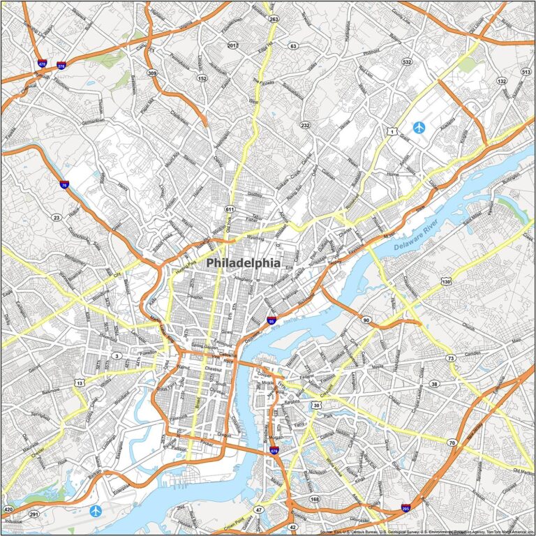 Map Of Philadelphia Pennsylvania GIS Geography