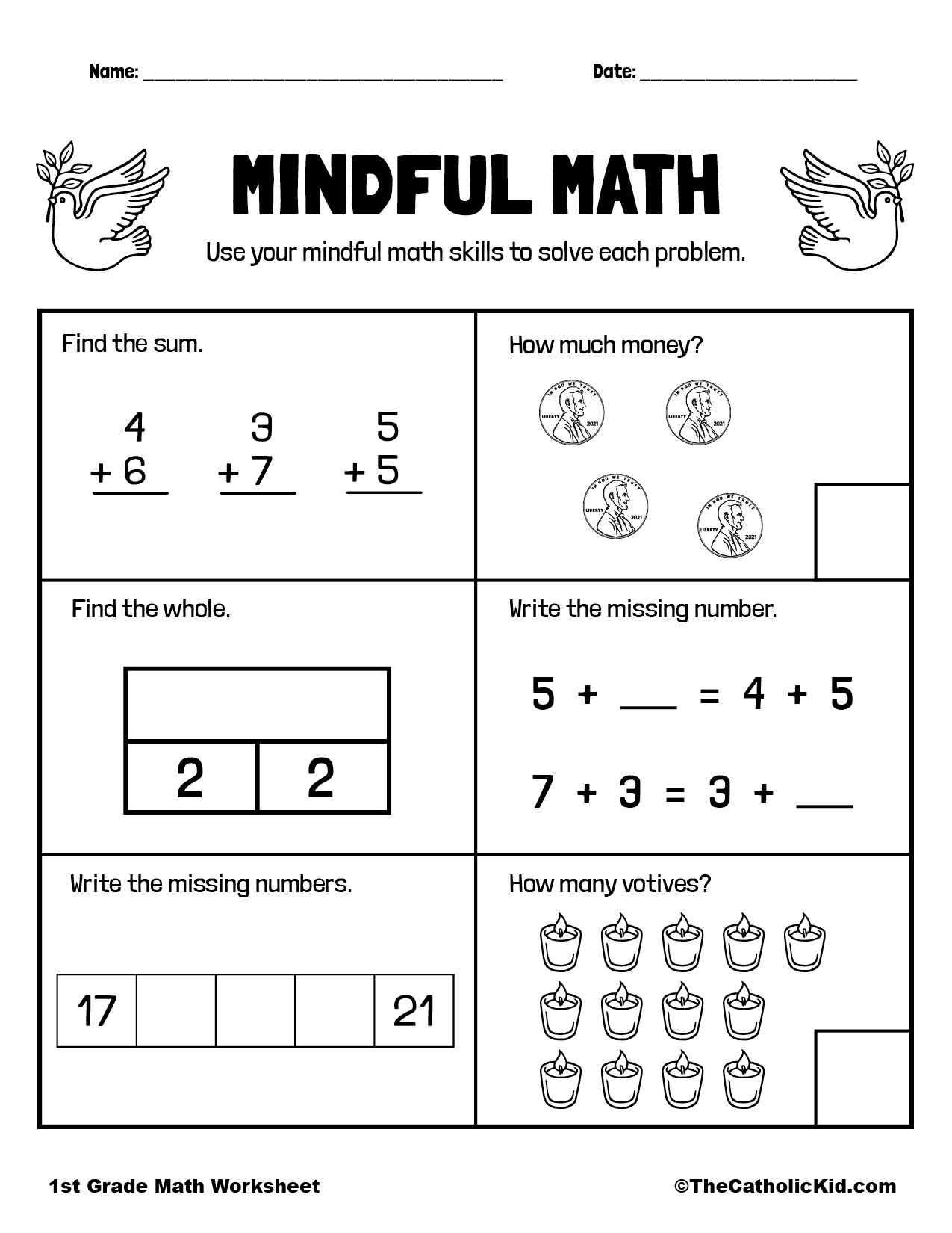 Free Printable Worksheets For 1st Grade