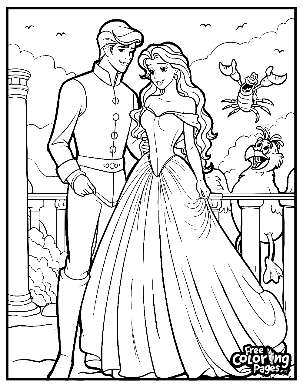 Little Mermaid Coloring Sheets Printable