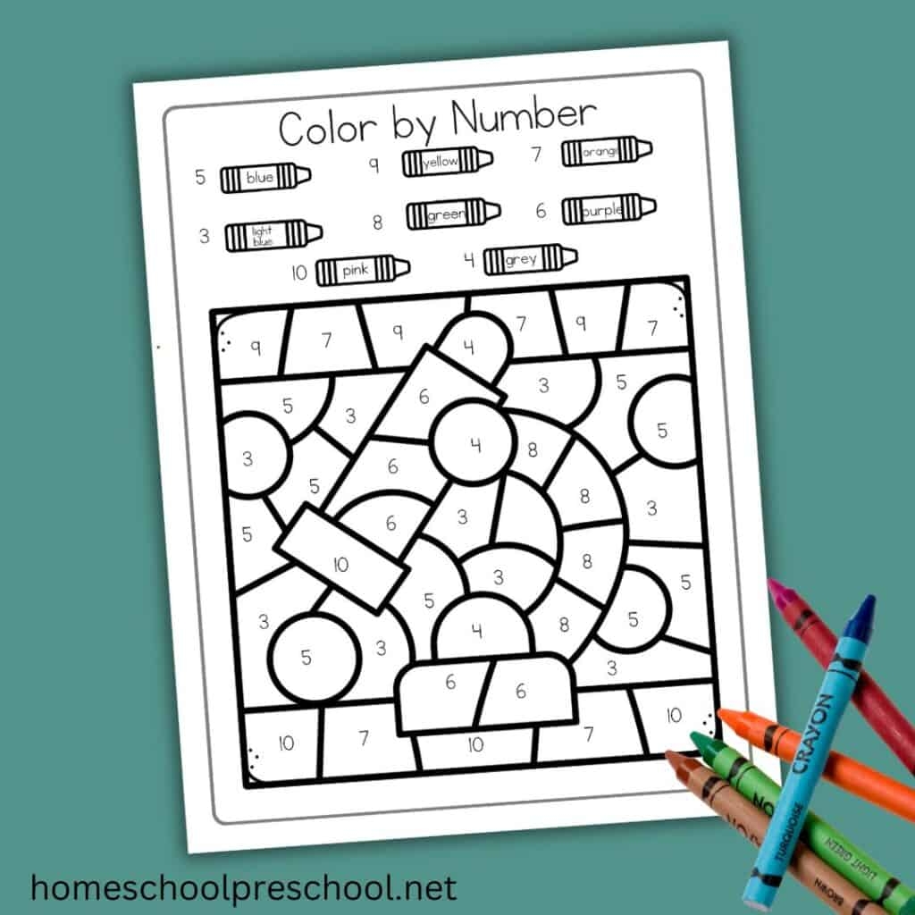 Microscope Color By Number Fun Learning For Preschoolers