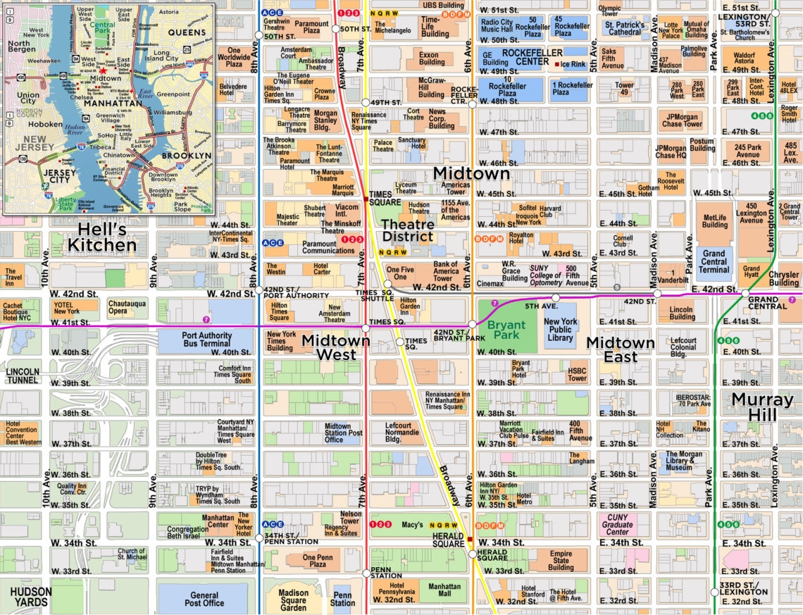 Printable Map Of Nyc Theater District