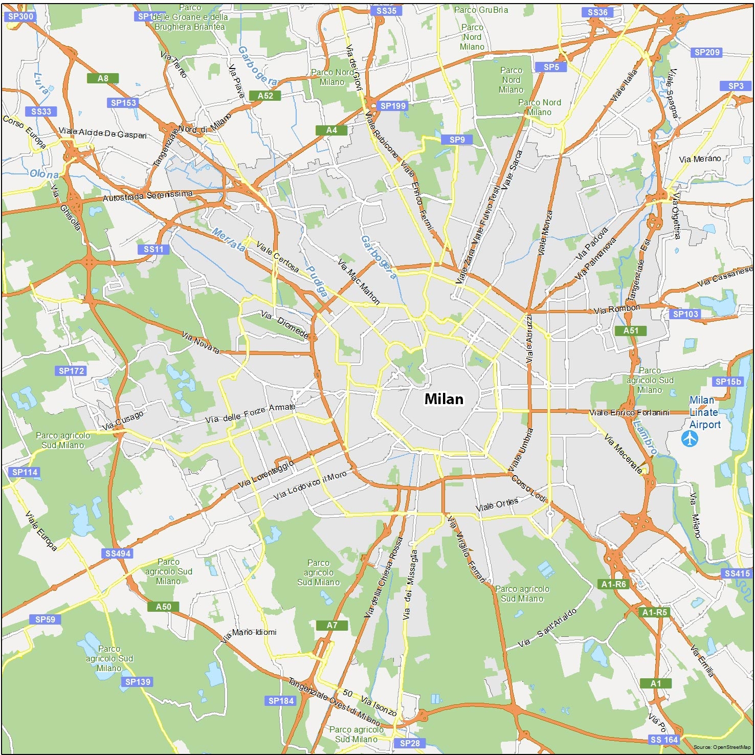 Milan Tourist Map Printable