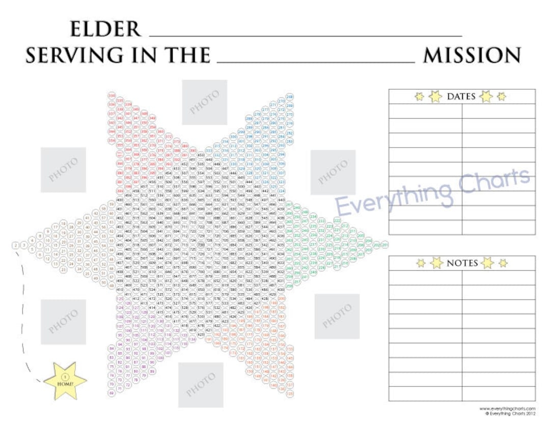 Missionary Countdown Chart For Elders PDF File printable Etsy