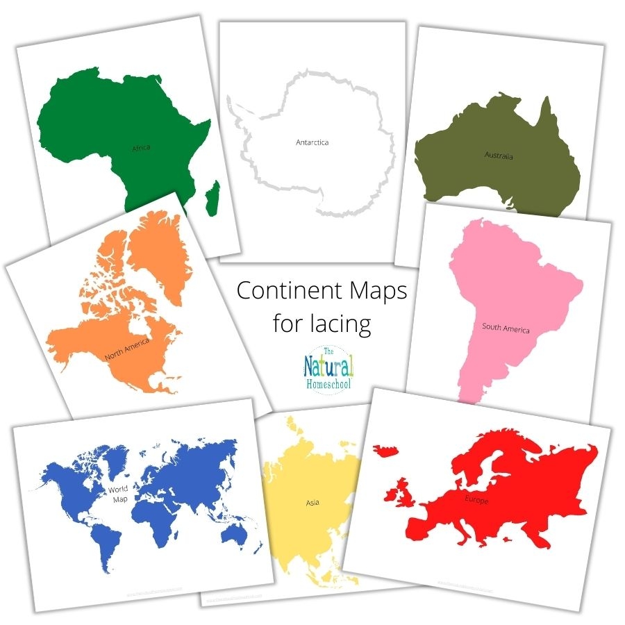 Printable Montessori World Map