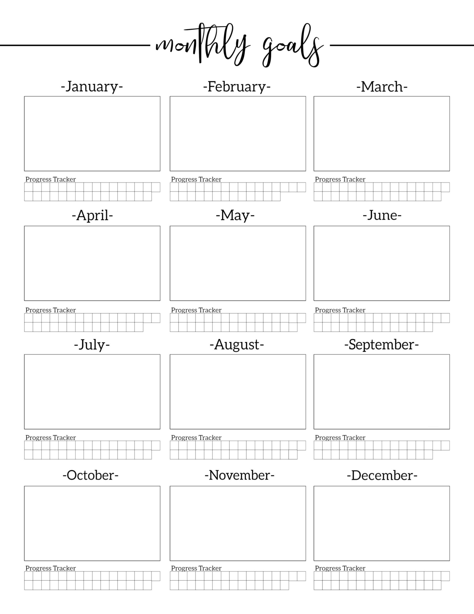 Goal Printable Sheet