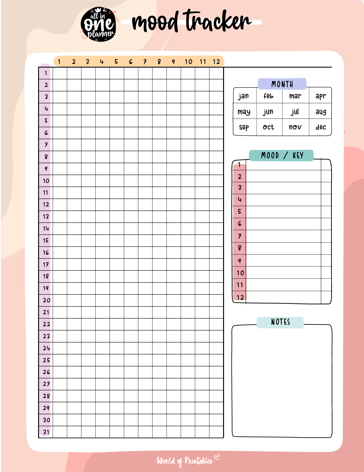 Mood Trackers 16 Free Printable Templates World Of Printables