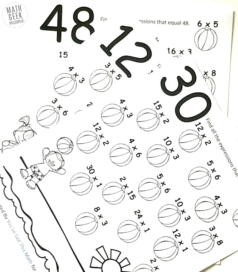 Multiplication Coloring Pages Easy Practice For Kids FREE 