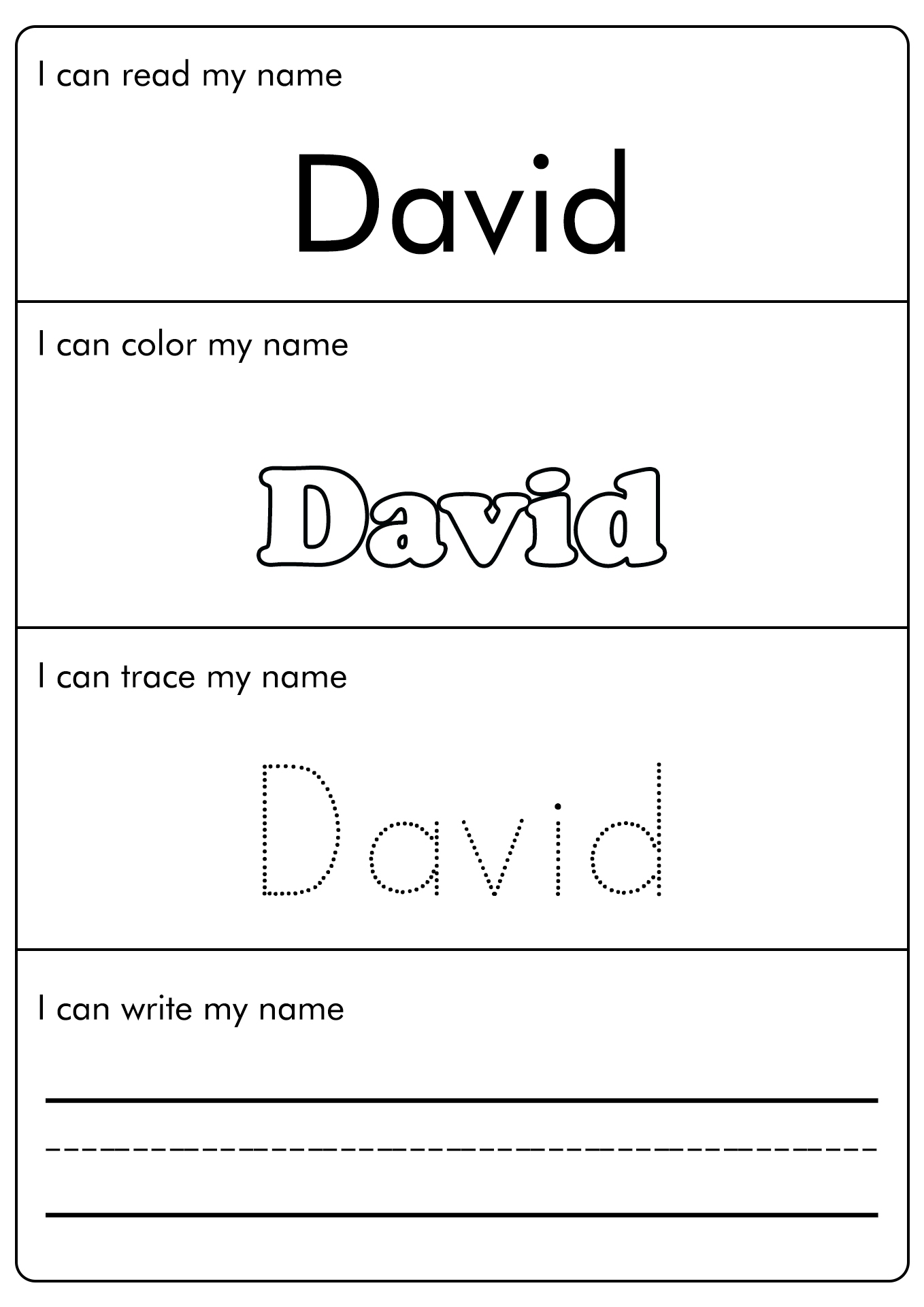 Printable Handwriting Worksheets With Name