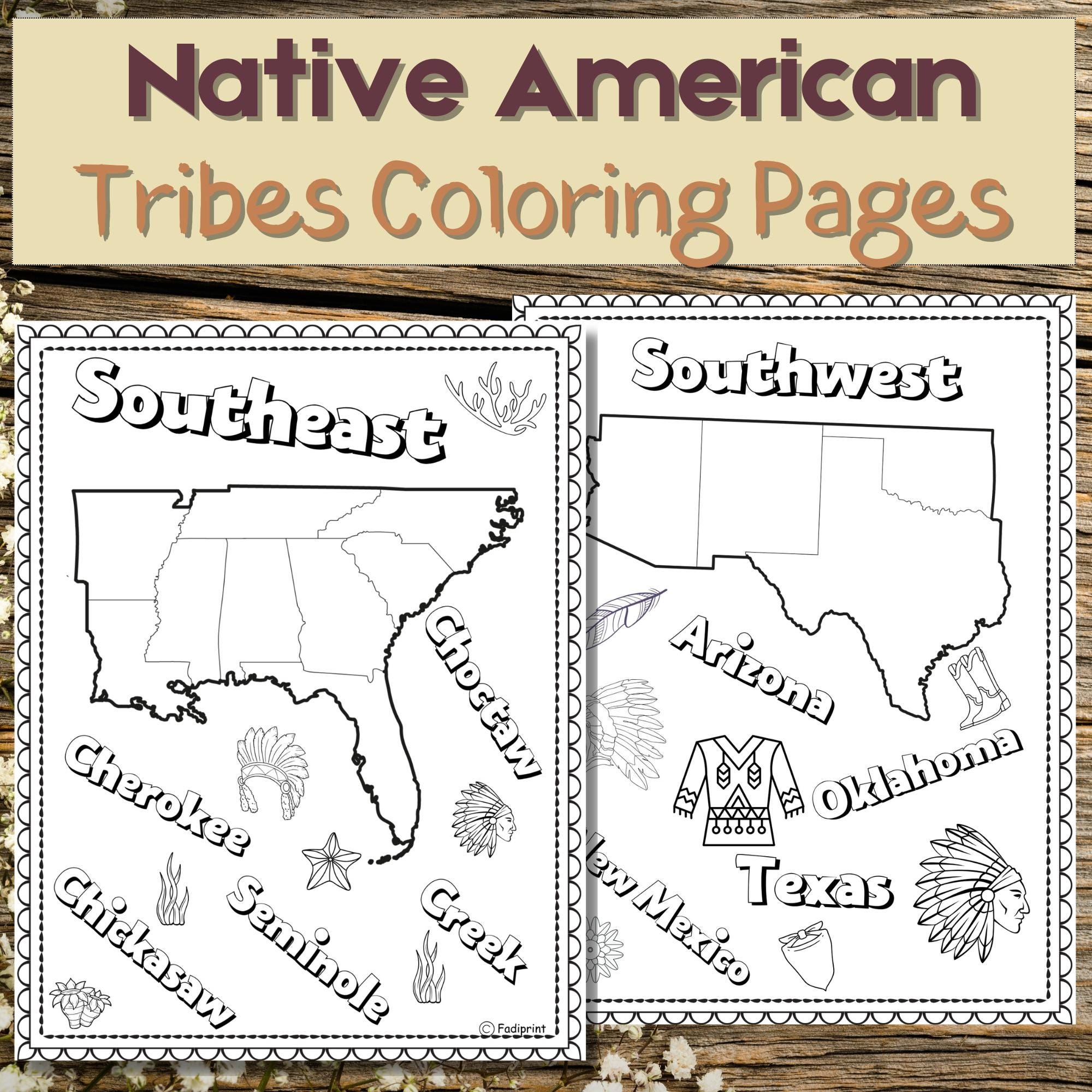 Native American Regions Map Printable