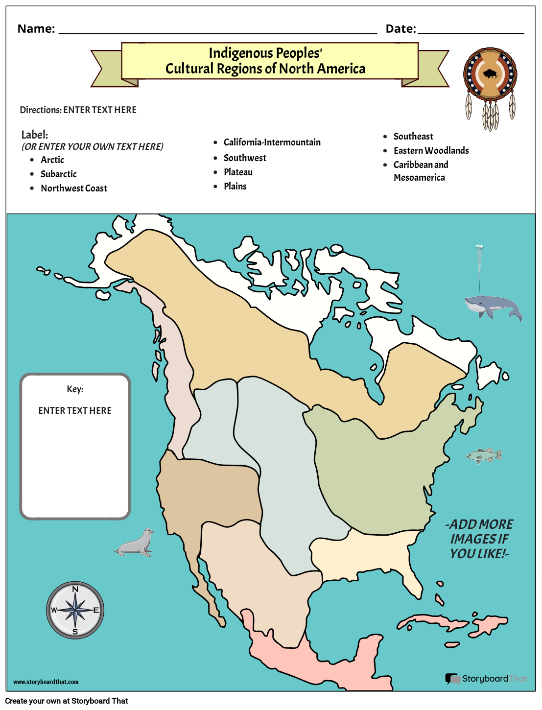 Native American Cultural Regions Storyboard By Worksheet templates