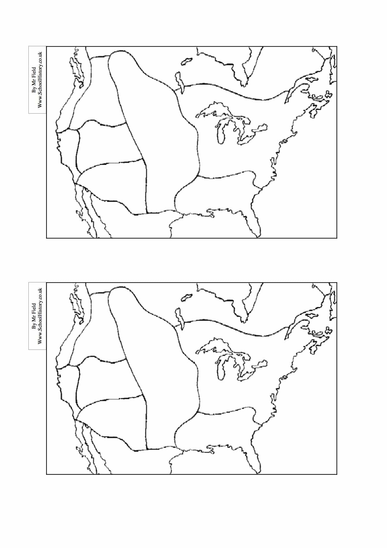 Native American Maps Blank Map Worksheet