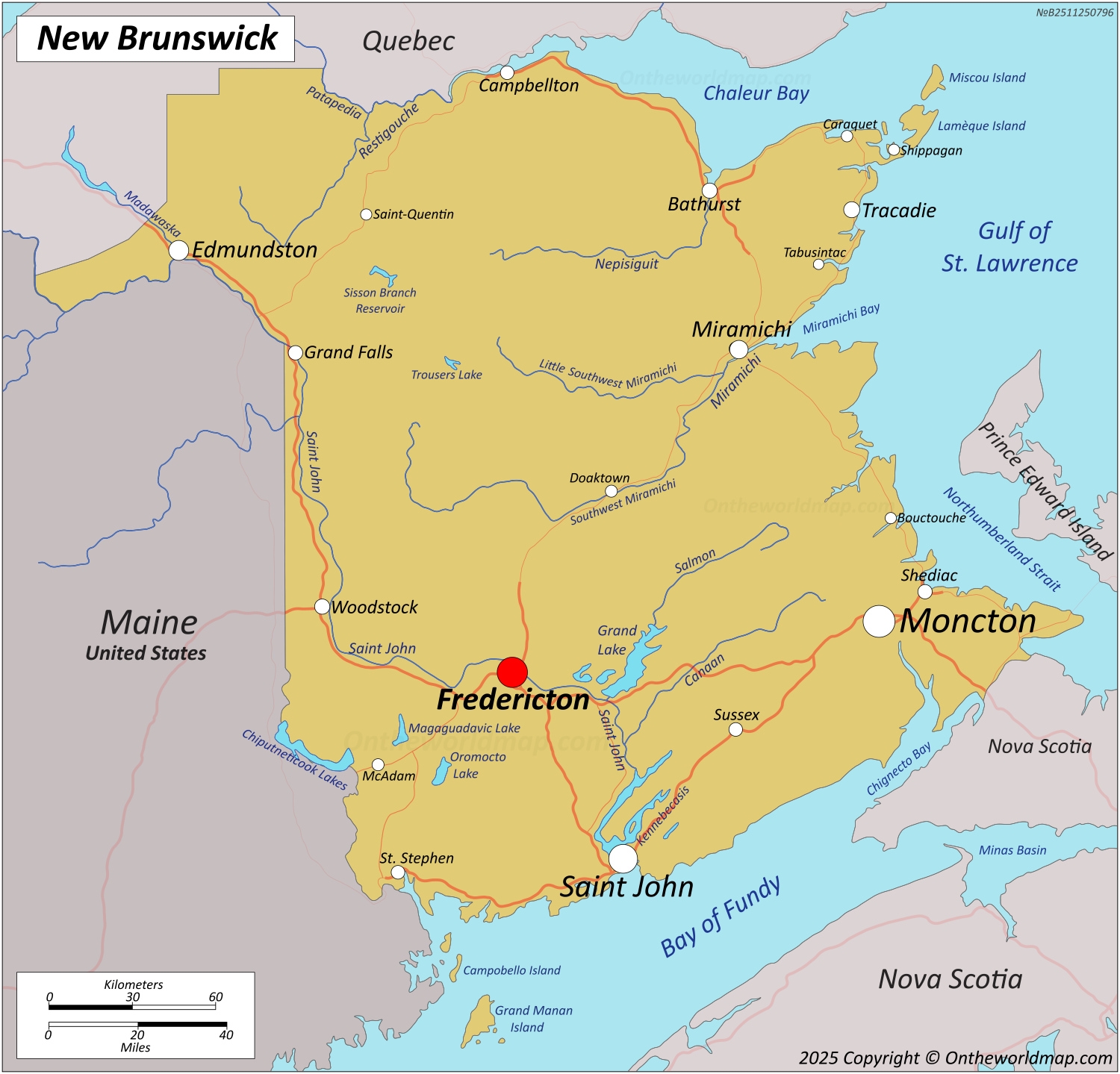 New Brunswick Map Canada Discover New Brunswick NB With Detailed Maps