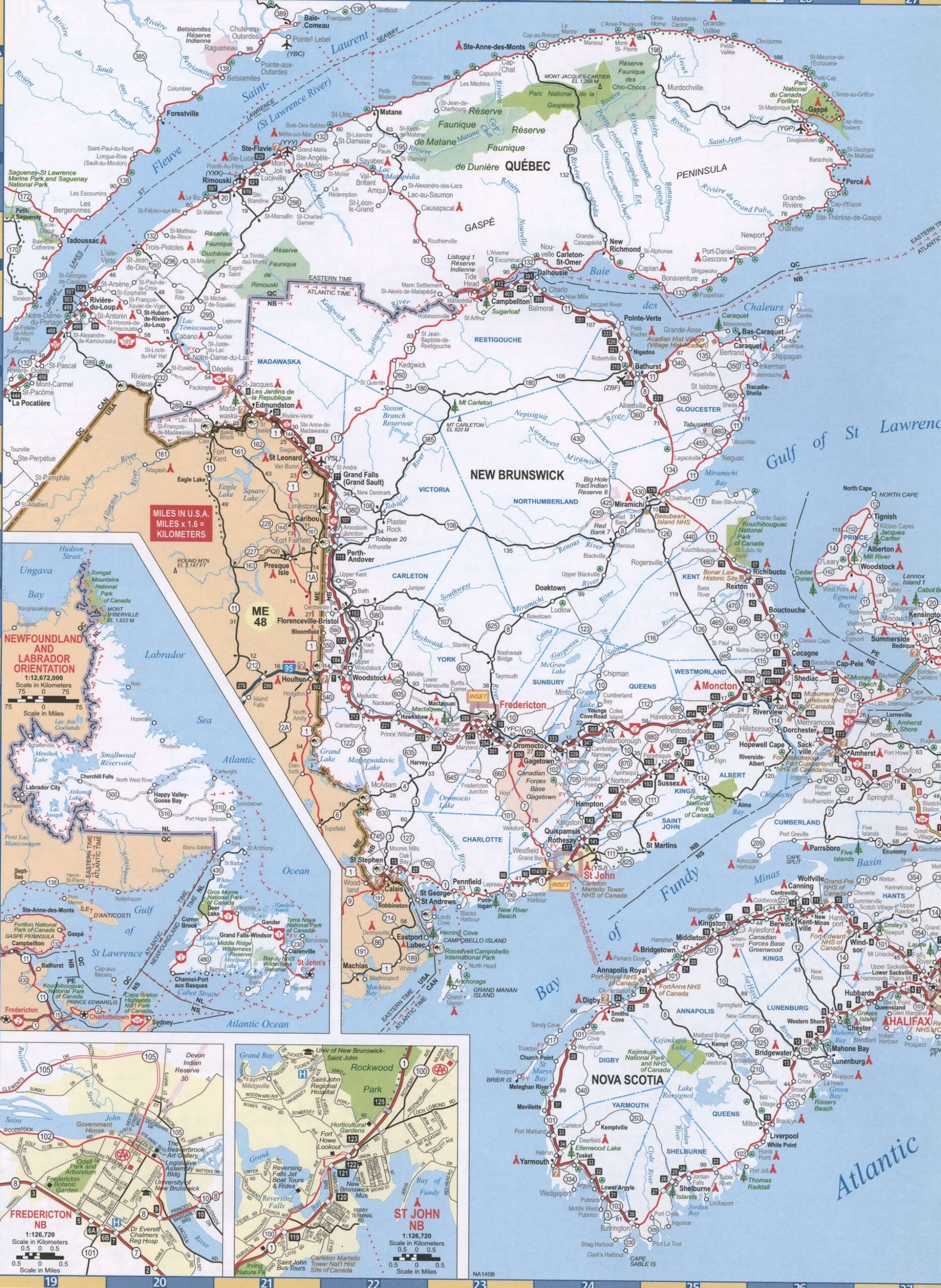 Printable Map Of New Brunswick