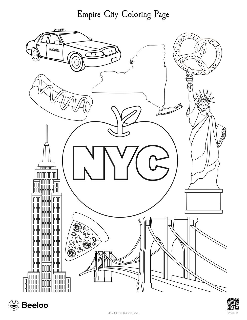 New York City themed Coloring Pages Beeloo Printable Crafts And Worksheets Library