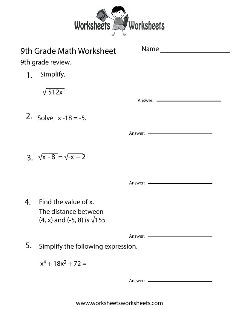 Free Printable Worksheets For 7th Graders