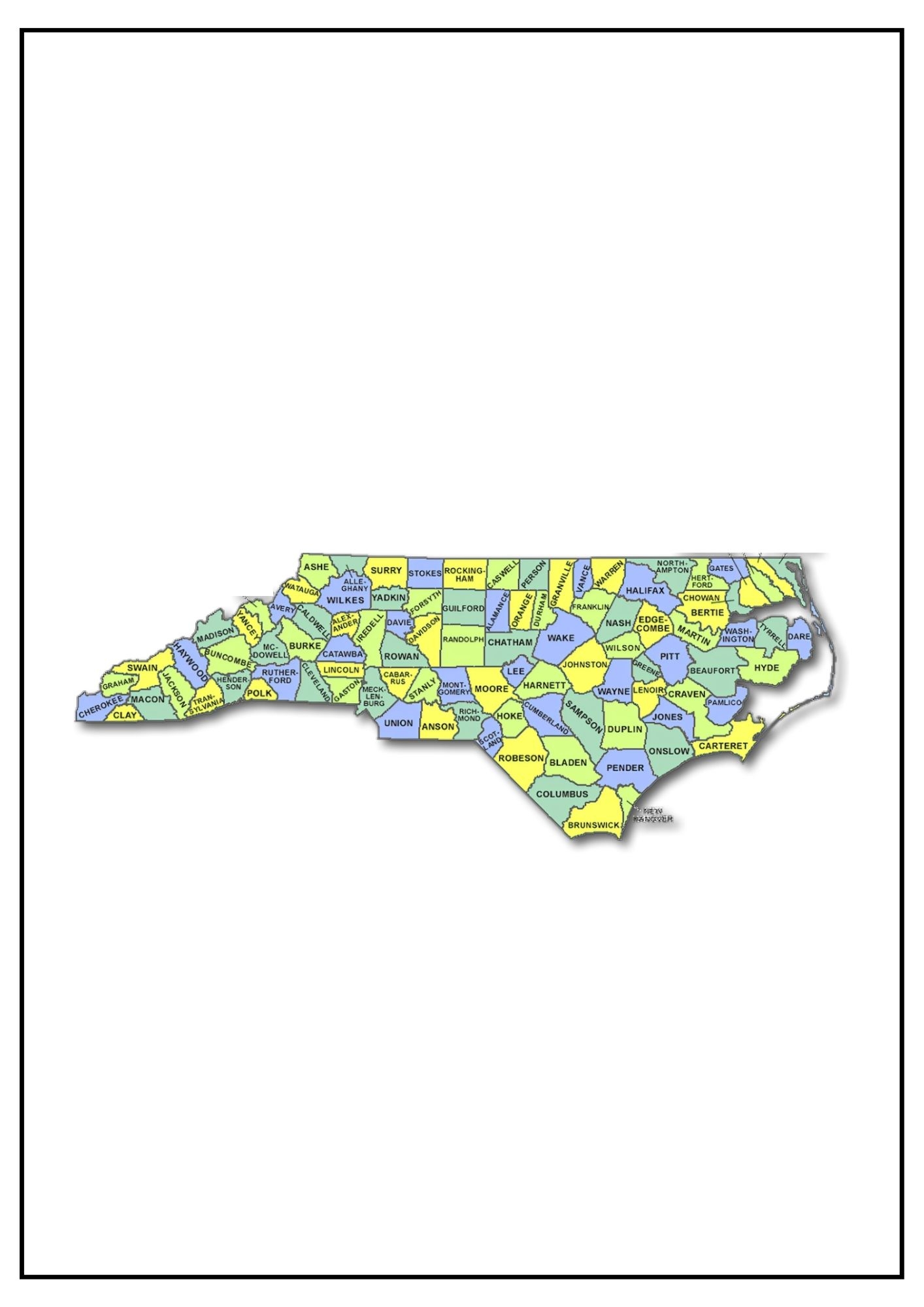 North Carolina County Map Map Of NC Counties And Cities 