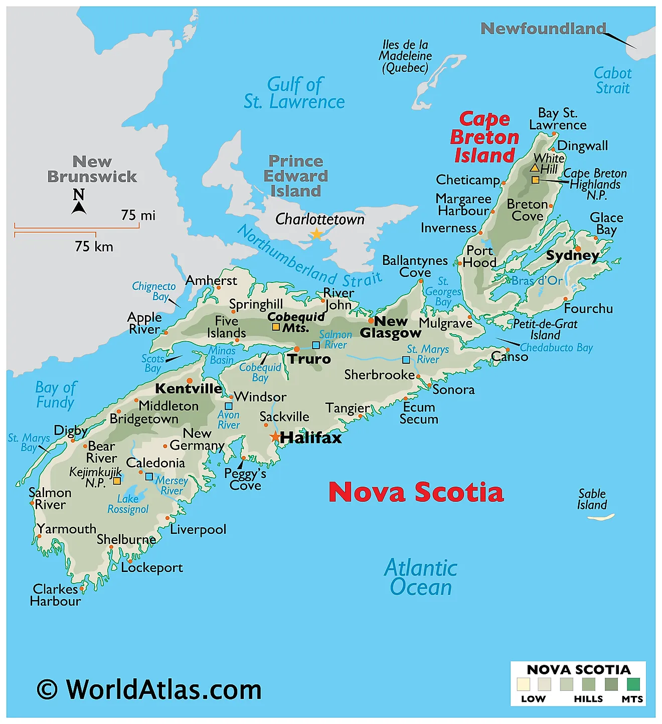 Printable Road Map Of Nova Scotia Printable Road Map Of Nova Scotia