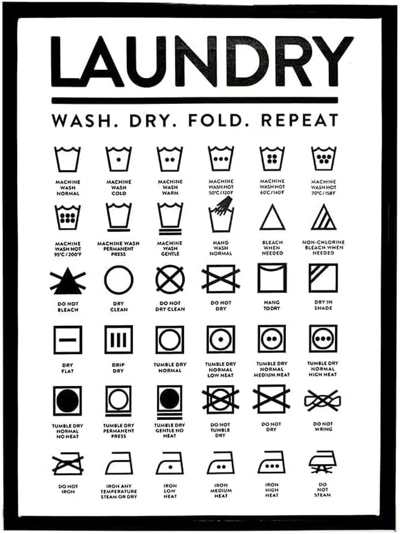 Laundry Care Symbols Chart Printable Laundry Care Symbols Chart Printable