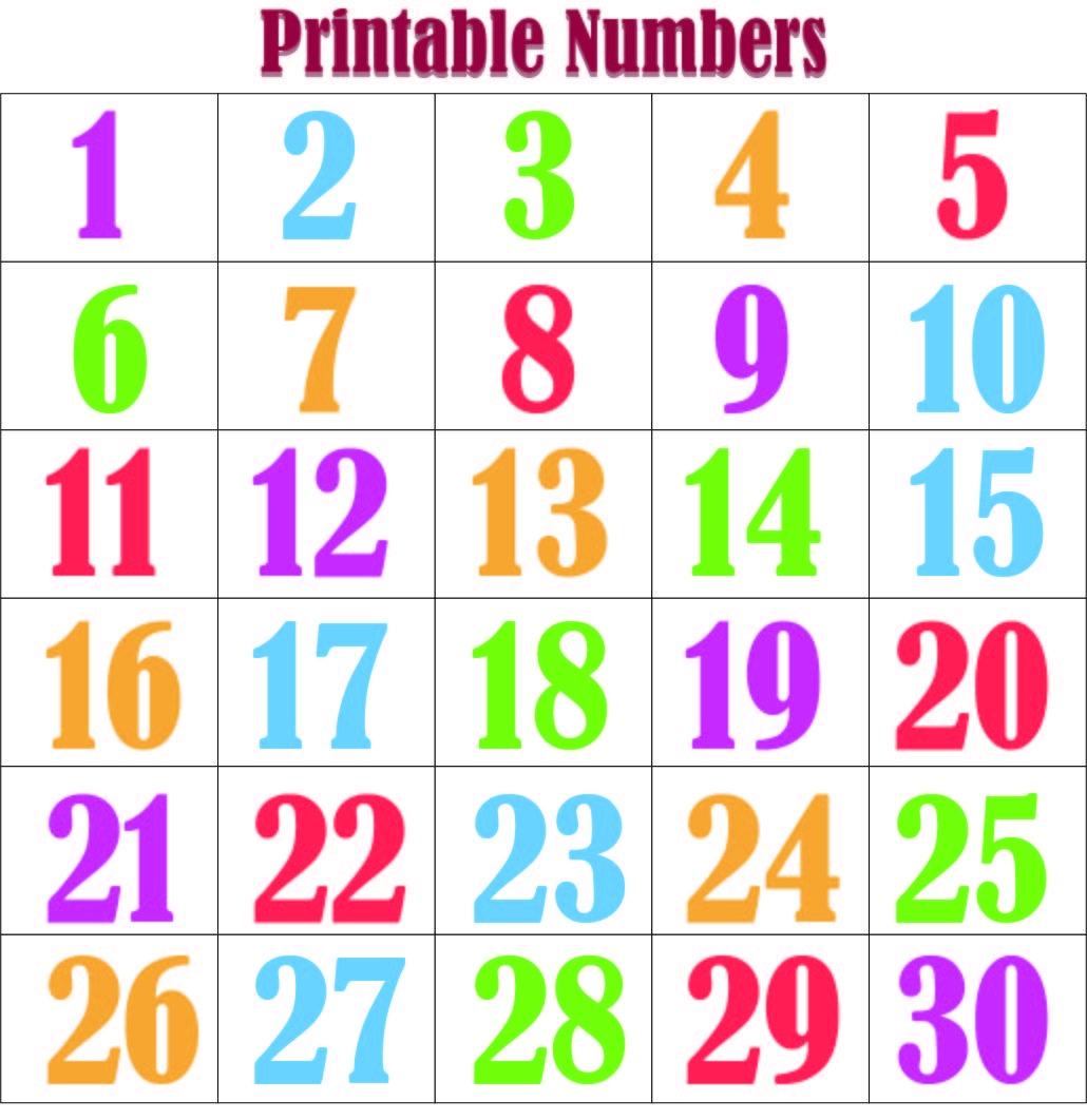 Number Free Printables Number Free Printables
