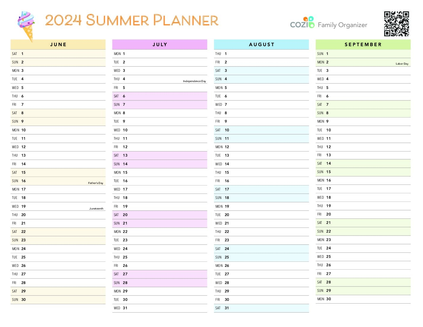 Organize Summer Planning With 2024 Planning Printables Cozi Family Organizer Organize Summer Planning With 2024 Planning Printables Cozi Family Organizer