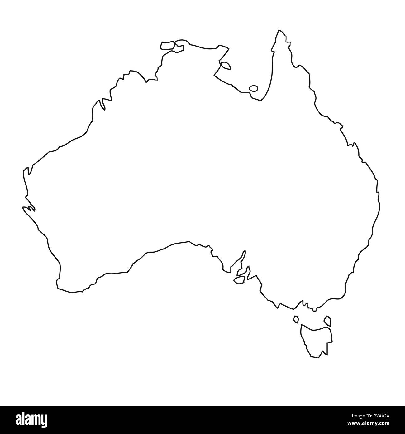Outline Map Australia Black And White Stock Photos Images Alamy