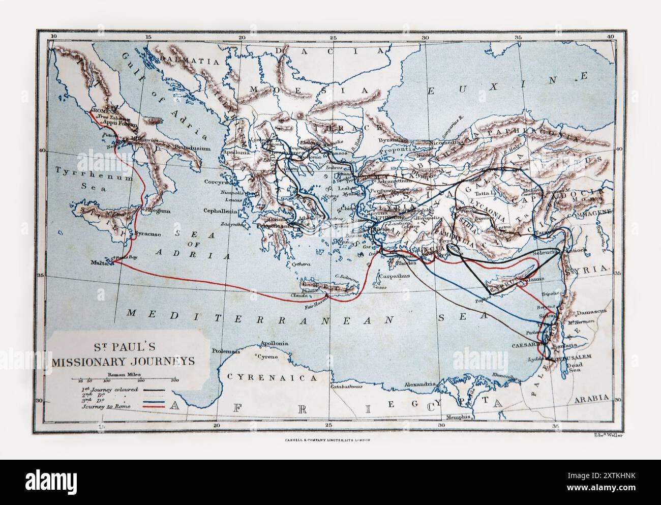 Paul Missionary Journey Map Hi res Stock Photography And Images Alamy