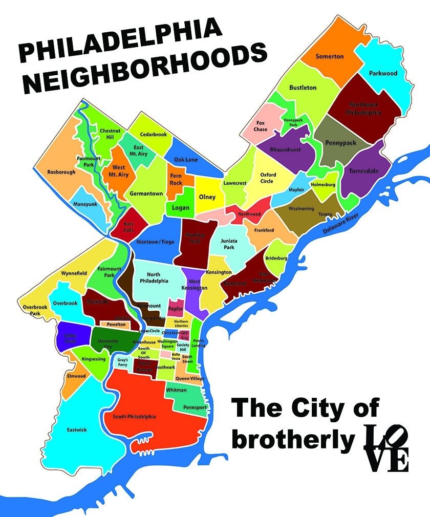 Philadelphia K Map Typography 