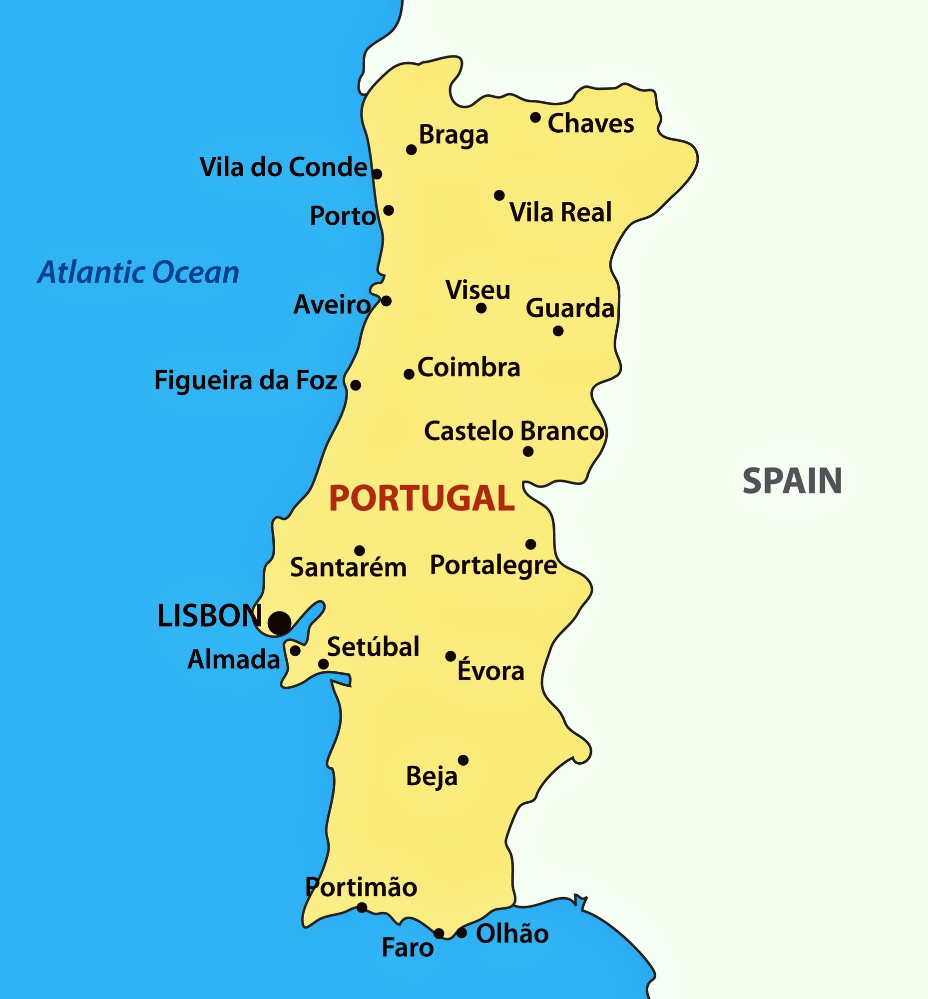 Portugal Maps Printable Maps Of Portugal For Download Portugal Maps Printable Maps Of Portugal For Download