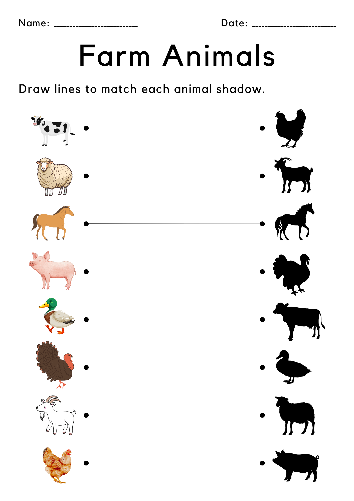Animals Printable Worksheets