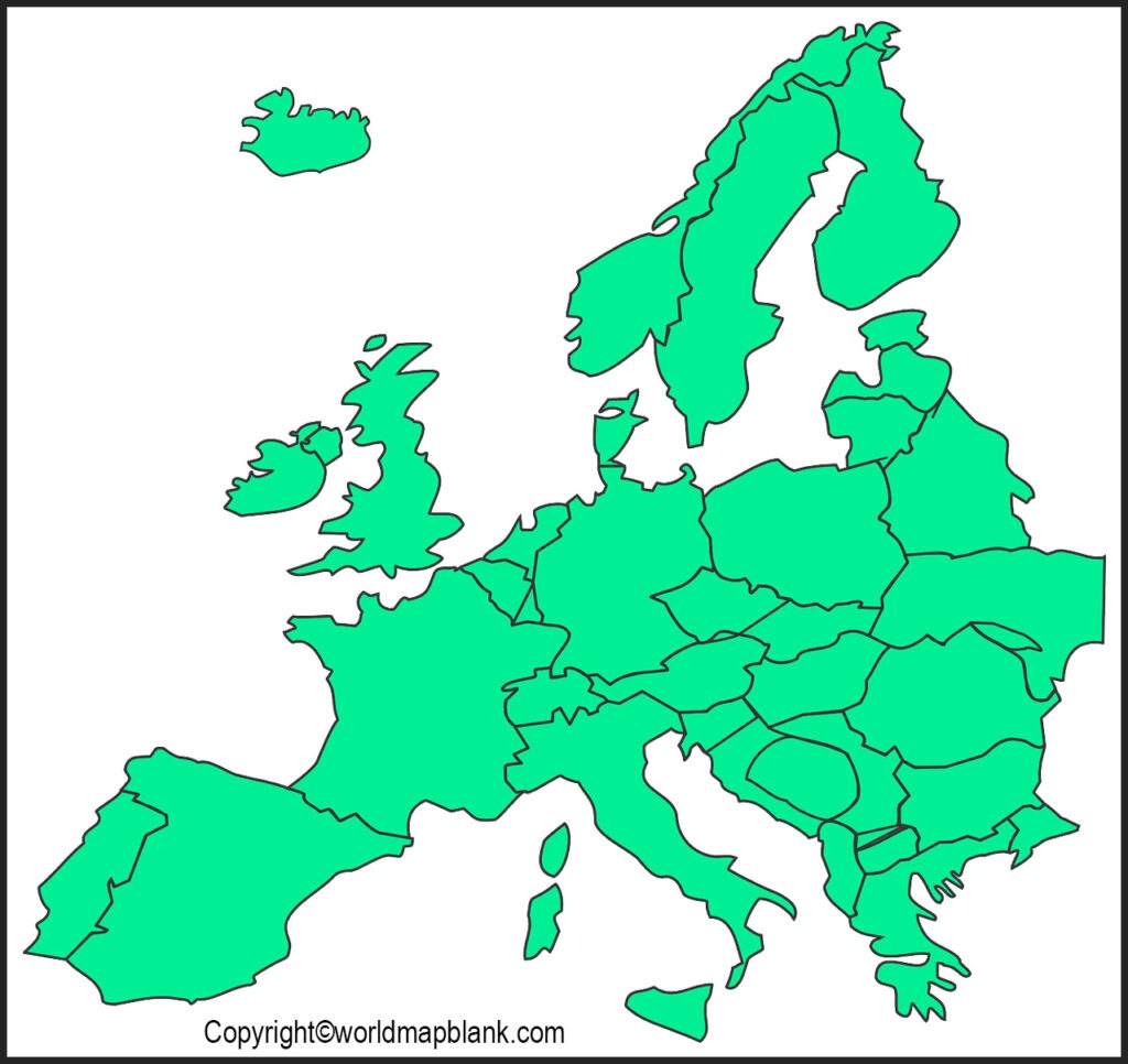 Blank Europe Map Quiz Printable