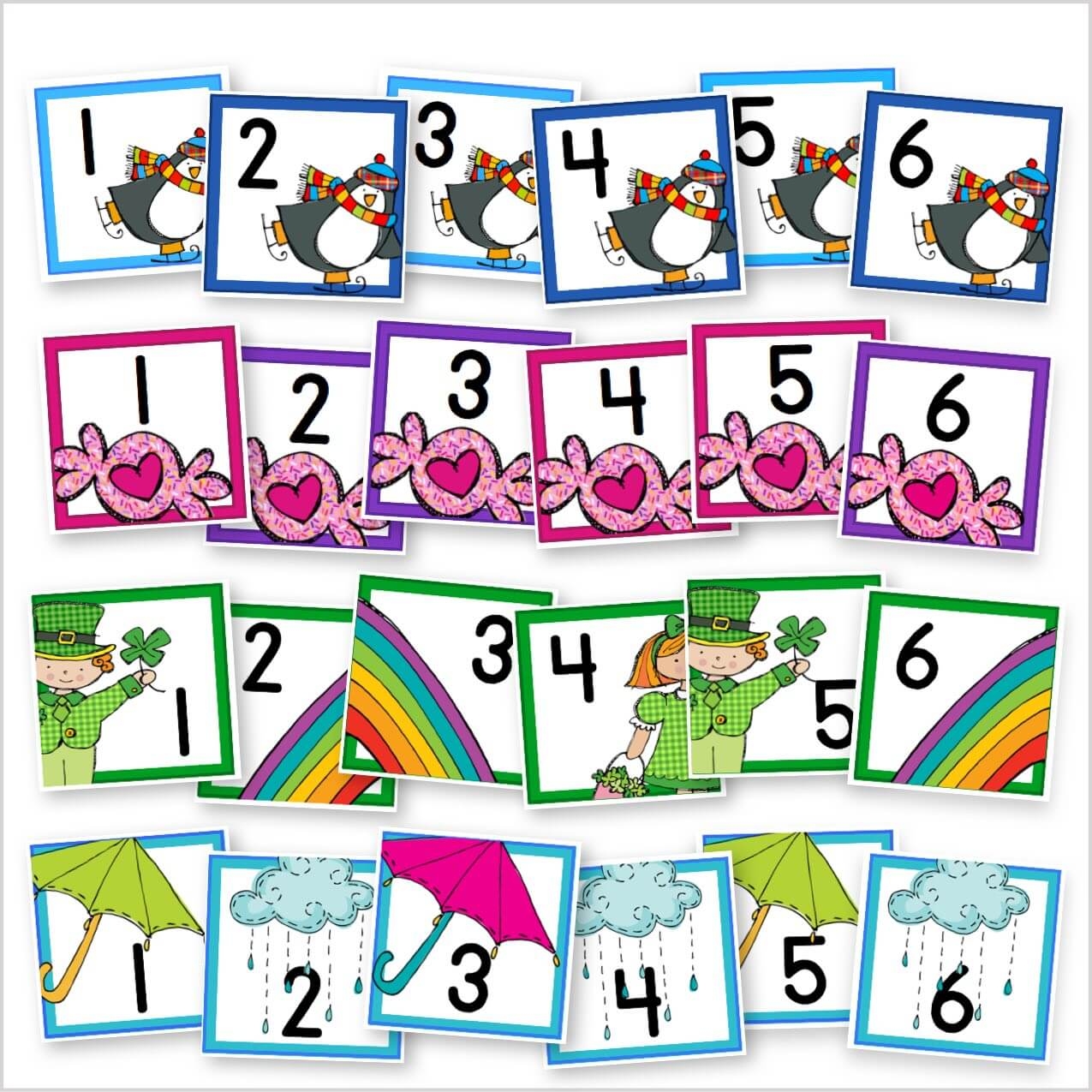 Printable Calendar Numbers For Entire Year BUNDLE Kinder Craze Printable Calendar Numbers For Entire Year BUNDLE Kinder Craze