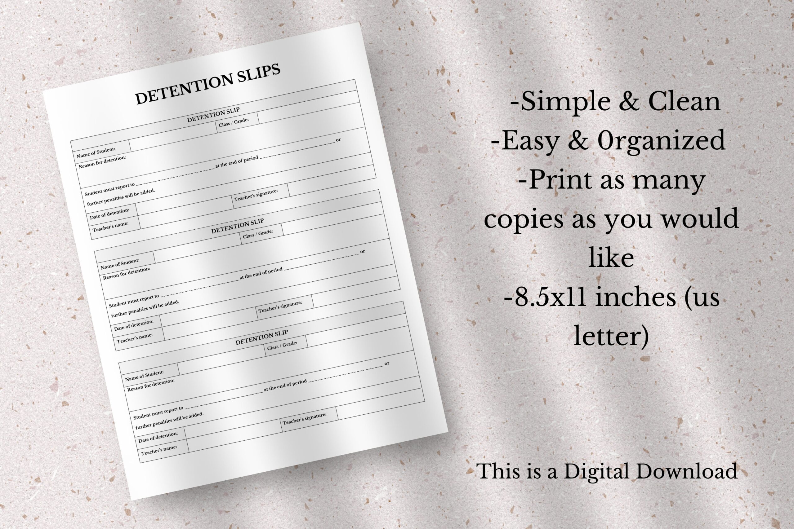 Printable Detention Slips Detention Sheet Printable Detention Slip Teacher Printable Student Printable Detention Form