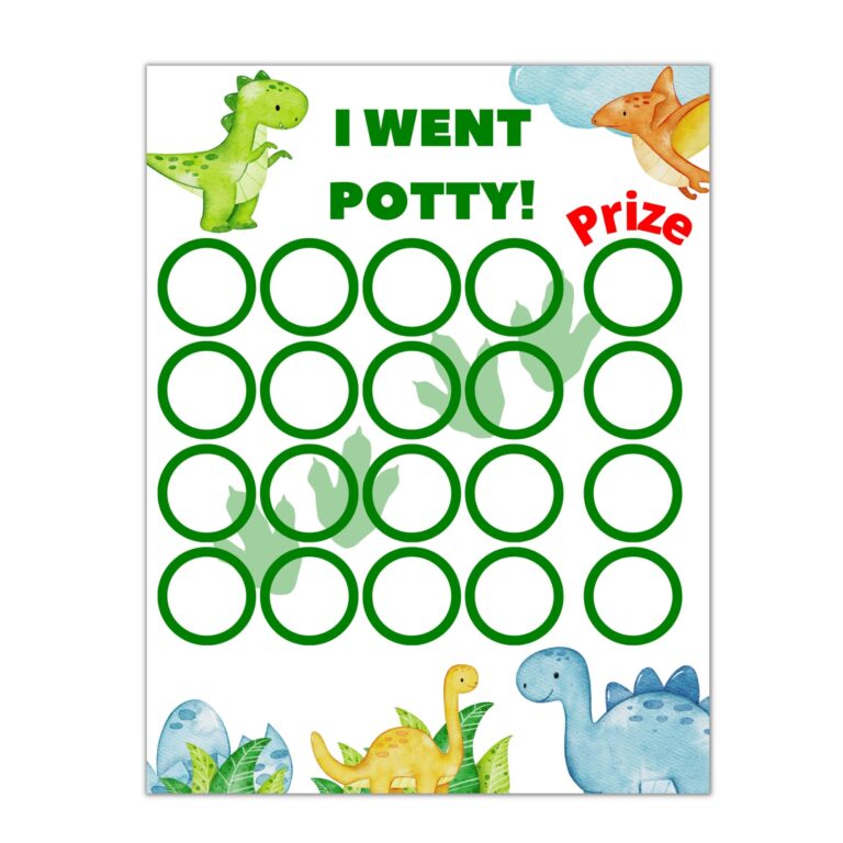 Printable Dinosaur Reward Chart Dinosaur Kids Potty Training Chart Instant Download Sticker Chart Toddler Reward Chart T rex Etsy