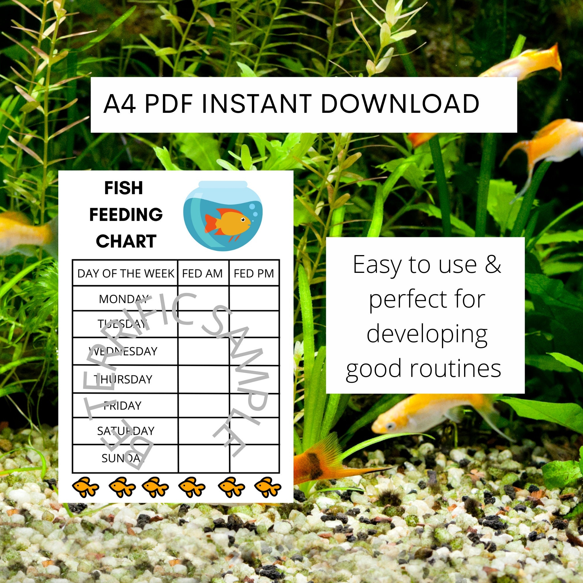 Printable Fish Feeding Chart Children s Fish Feeding Chart Pet Chart Feed Fish Chart Etsy Printable Fish Feeding Chart Children s Fish Feeding Chart Pet Chart Feed Fish Chart Etsy