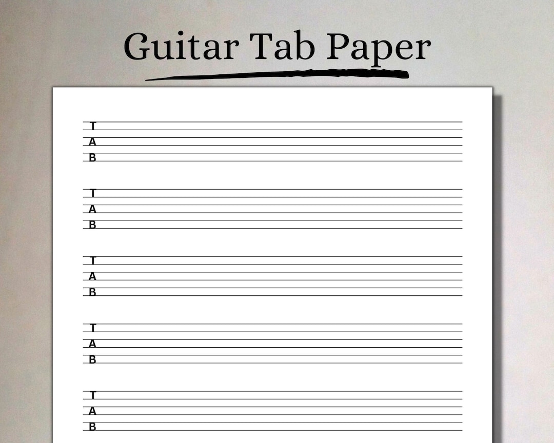 Printable Guitar Tab Paper Printable Blank Tablature Paper For Guitar Downloadable PDF Instant Download Songwriting Tool Etsy Printable Guitar Tab Paper Printable Blank Tablature Paper For Guitar Downloadable PDF Instant Download Songwriting Tool Etsy