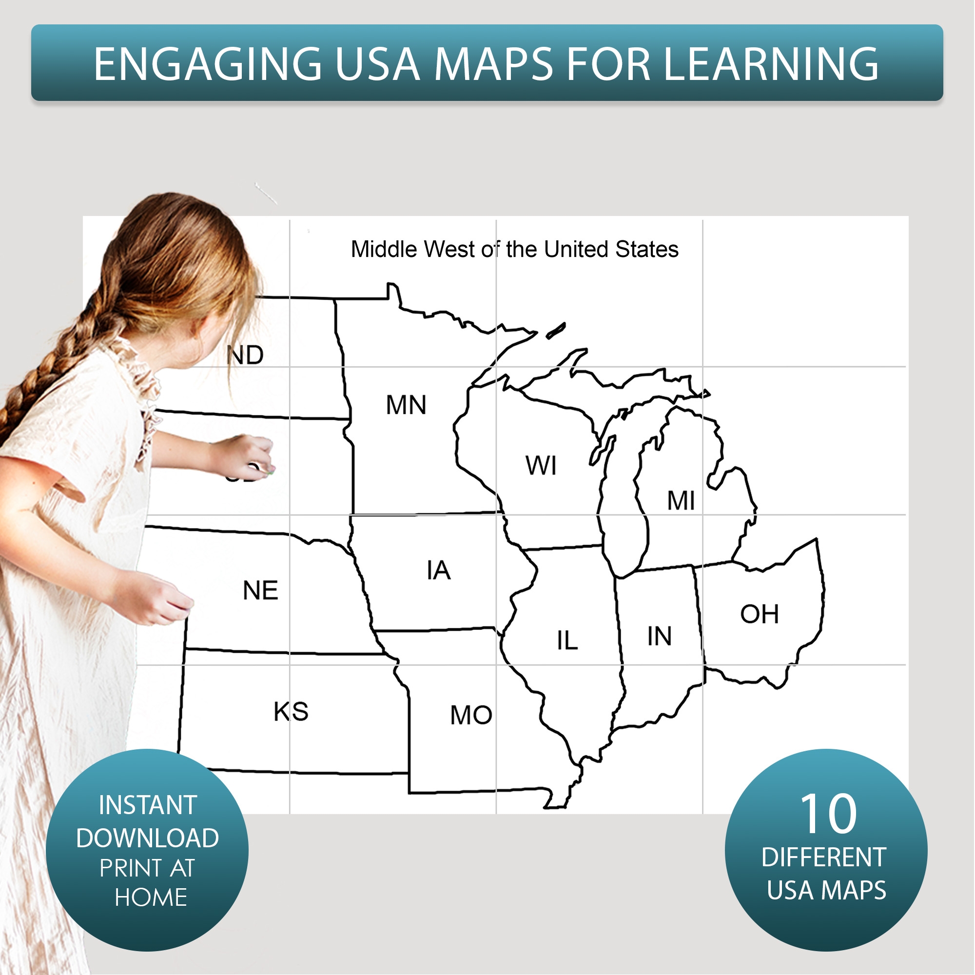 Printable Maps Of The United States Giant Coloring Maps