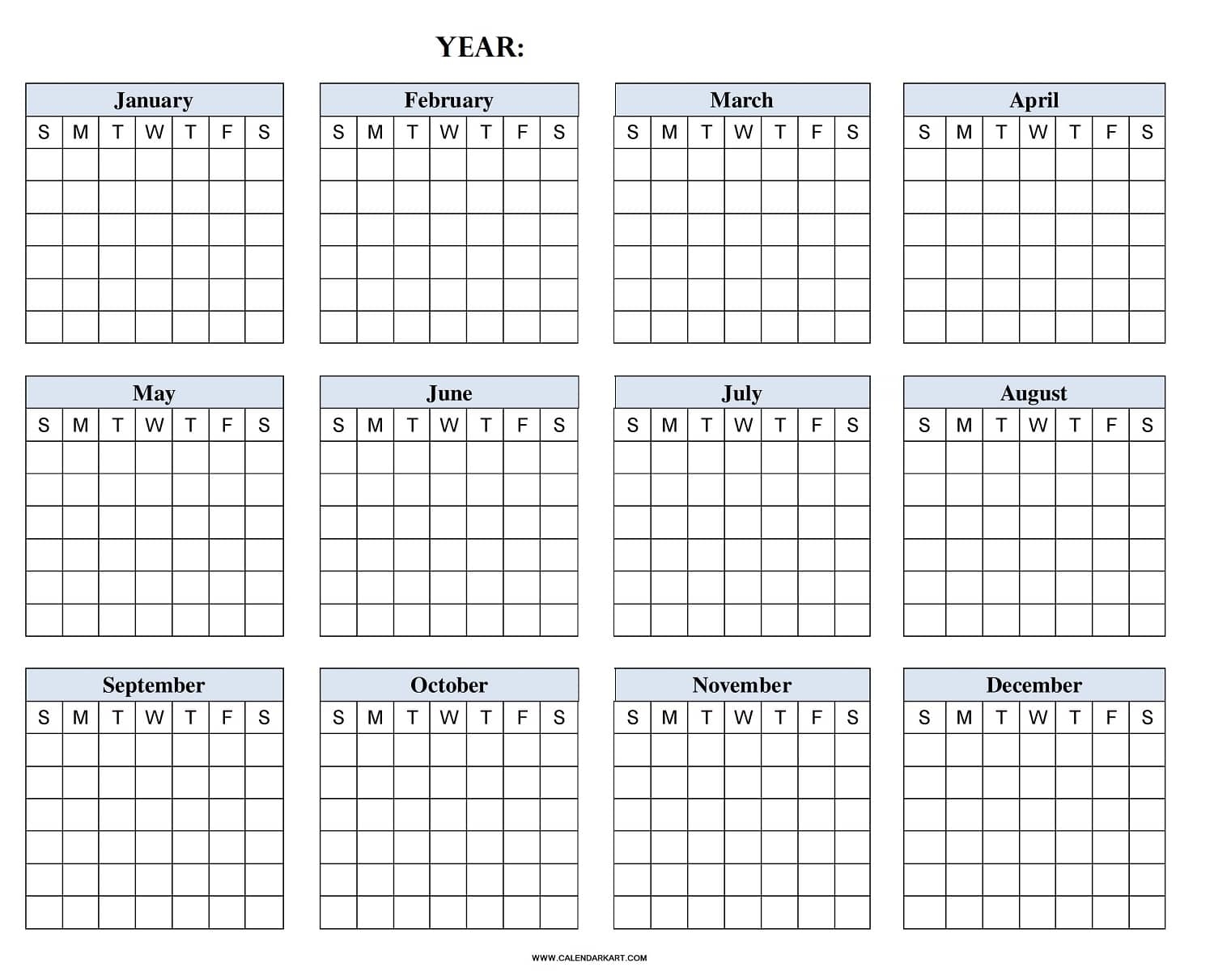 Printable Monthly Calendar Blank Printable Monthly Calendar Blank