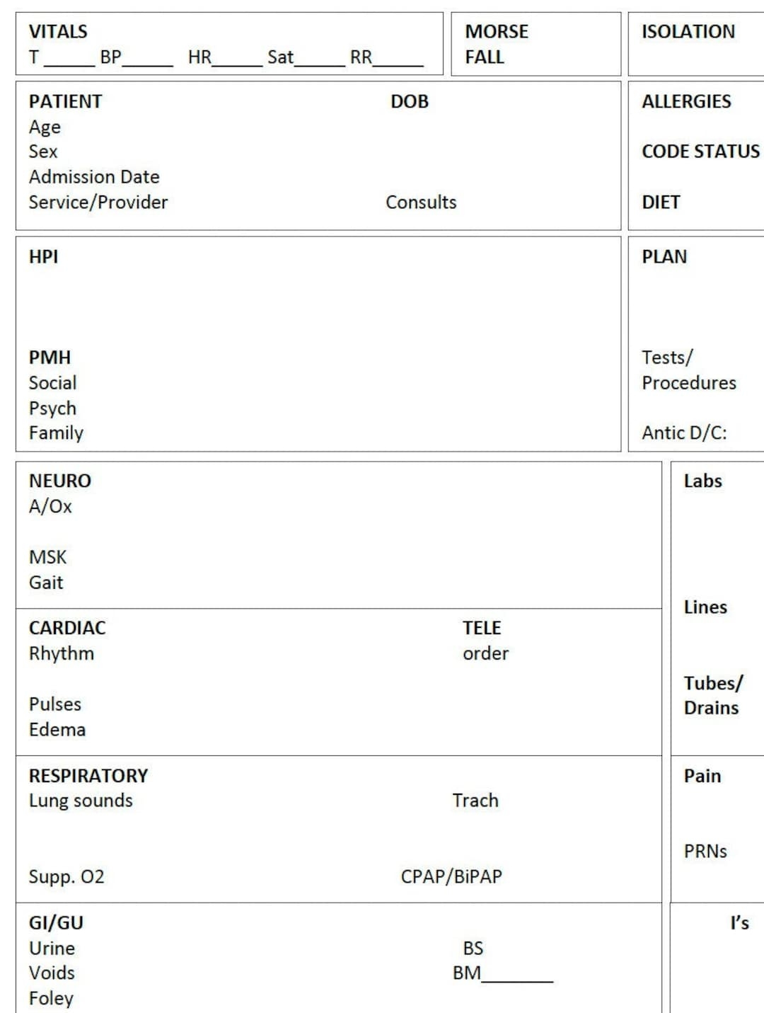 Printable Nursing Report Sheet Nurse Brain Sheet Single Patient Reporting Template ICU Nurses Resources Med Surg A4 And US Letter Etsy Printable Nursing Report Sheet Nurse Brain Sheet Single Patient Reporting Template ICU Nurses Resources Med Surg A4 And US Letter Etsy
