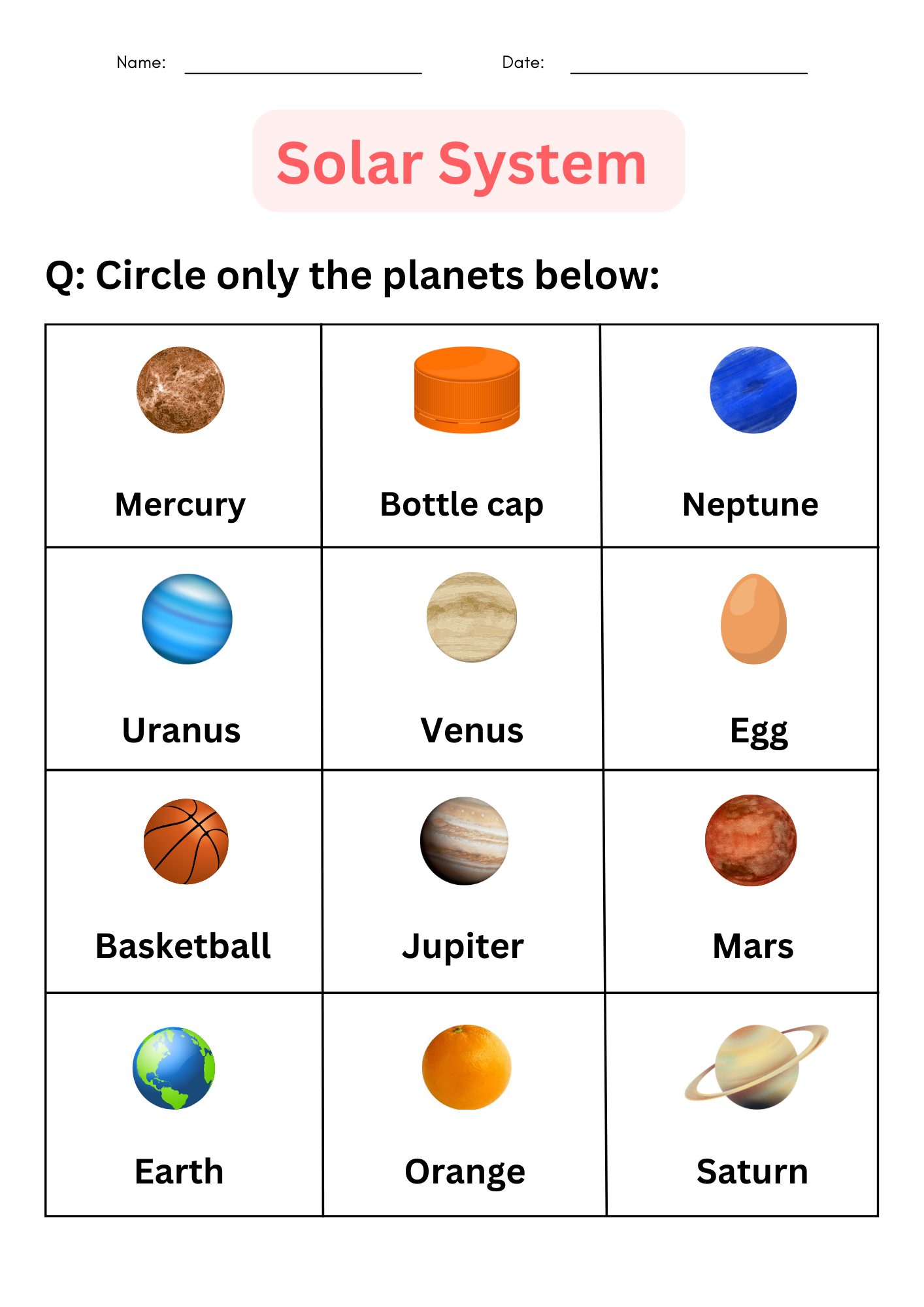 Printable Preschool Solar System Worksheets For Kindergarten Made By Teachers Printable Preschool Solar System Worksheets For Kindergarten Made By Teachers