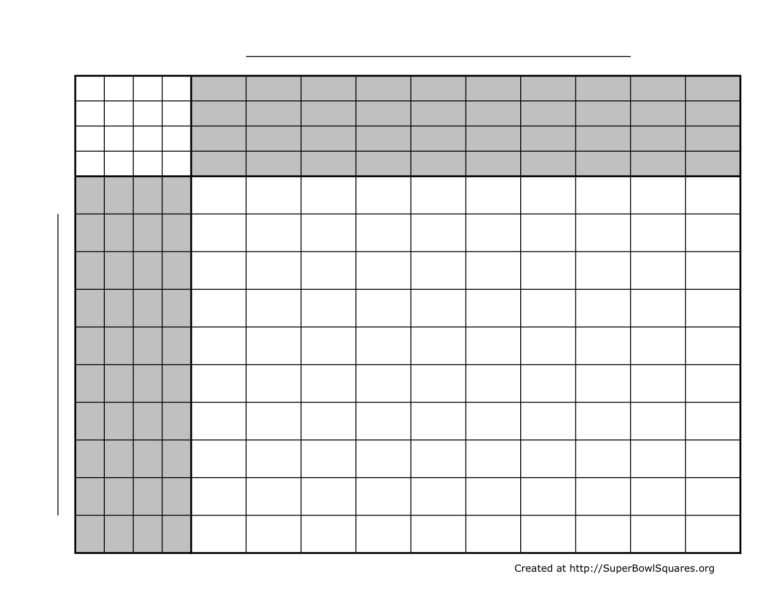 Printable Super Bowl Squares Grids Ready To Use
