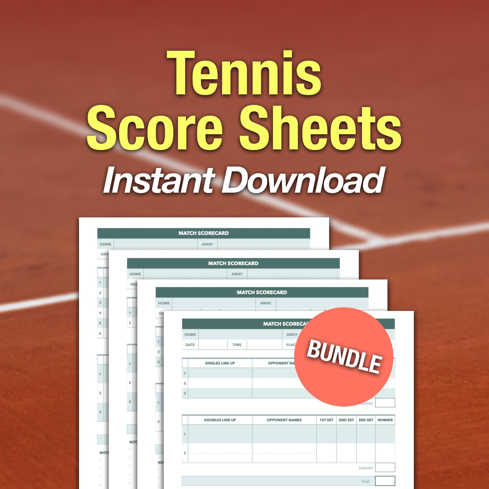 Printable Tennis Stat Sheet