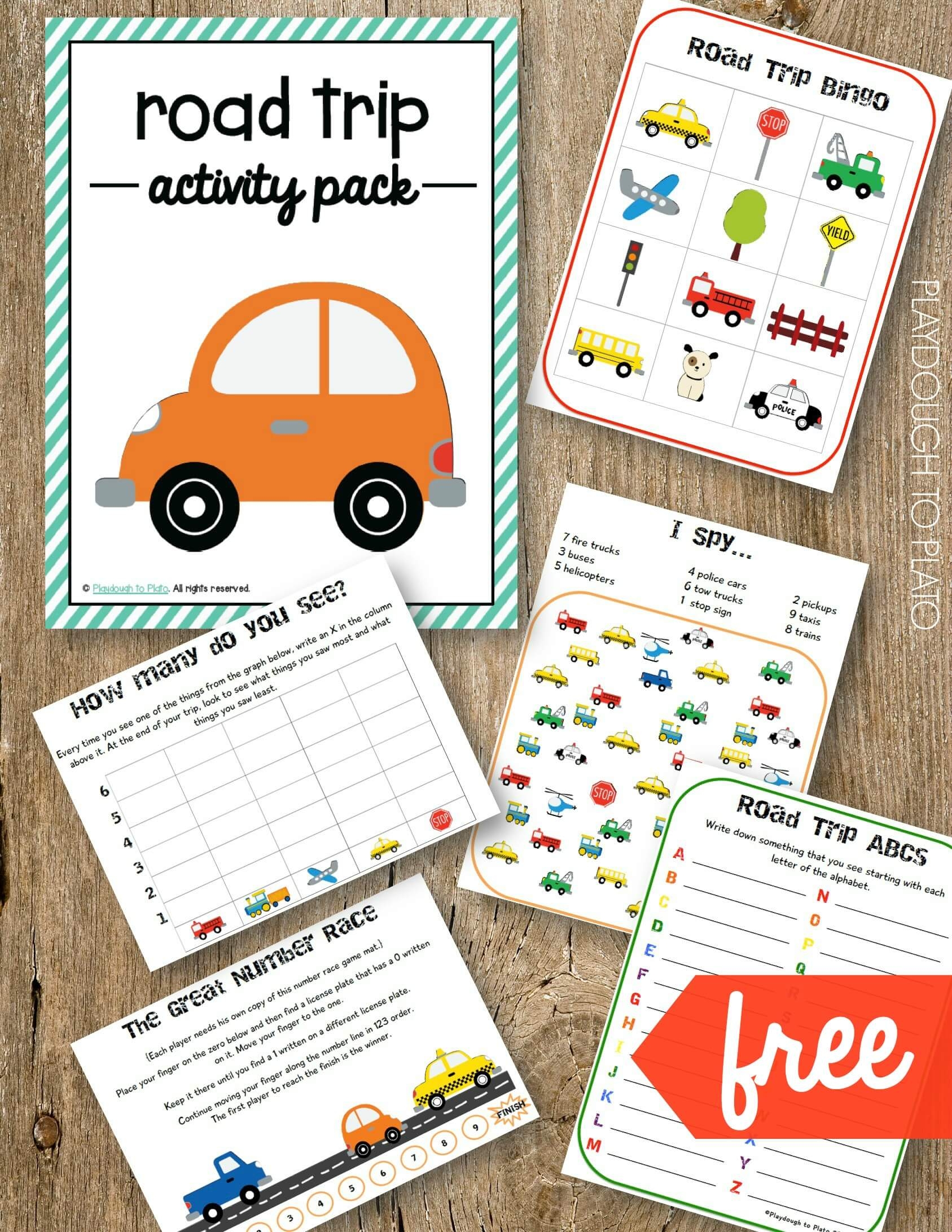 Road Trip Fun A Free Activity Pack To Keep Kids EntertainedFree Road Trip Activity Pack Playdough To Plato