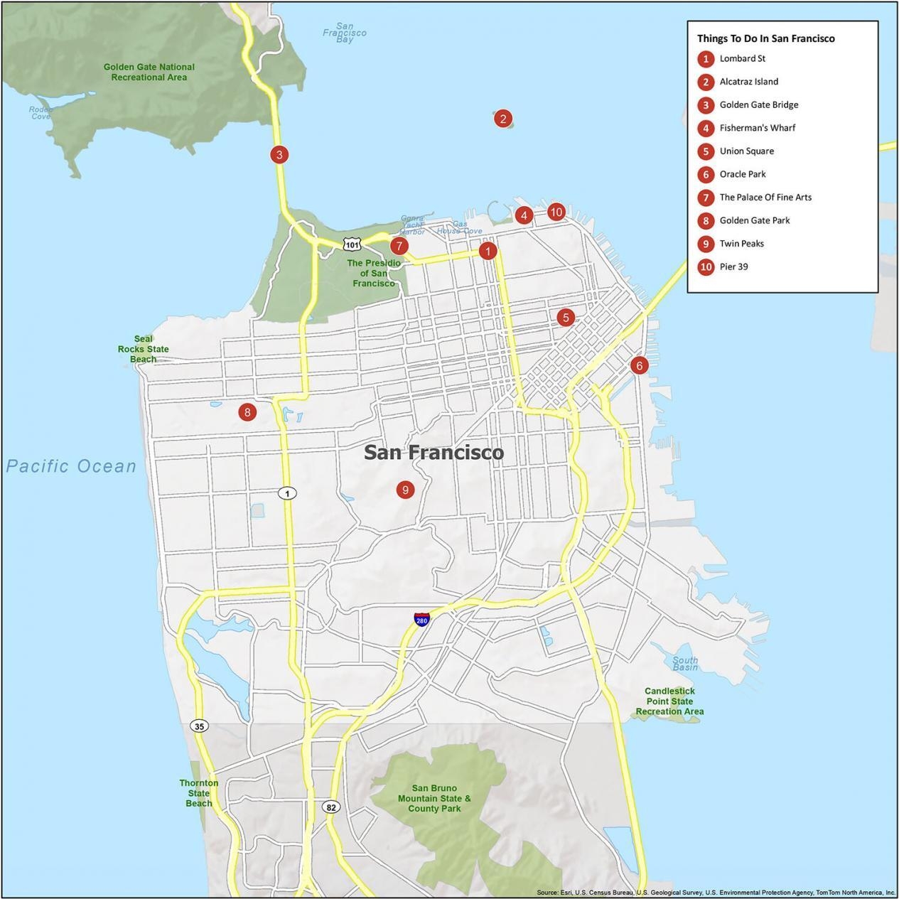 San Francisco Map California GIS Geography