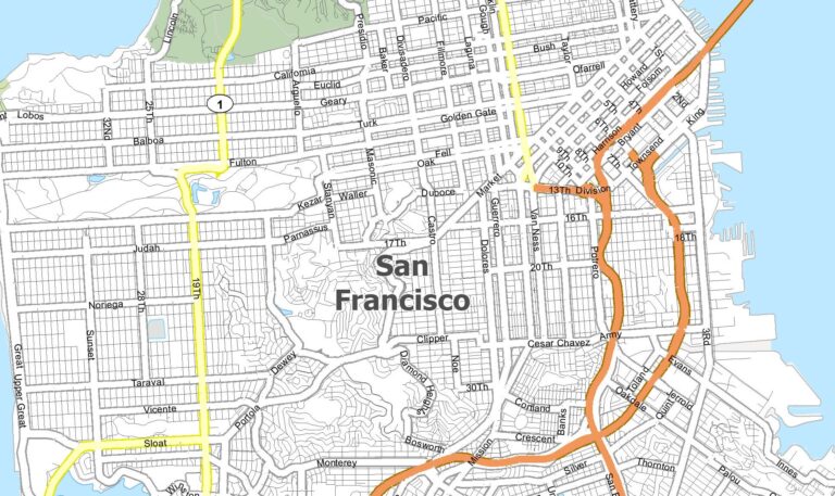 San Francisco Map California GIS Geography
